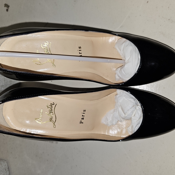 Christian Louboutin Black Patent Leather Pumps - Picture 3 of 7